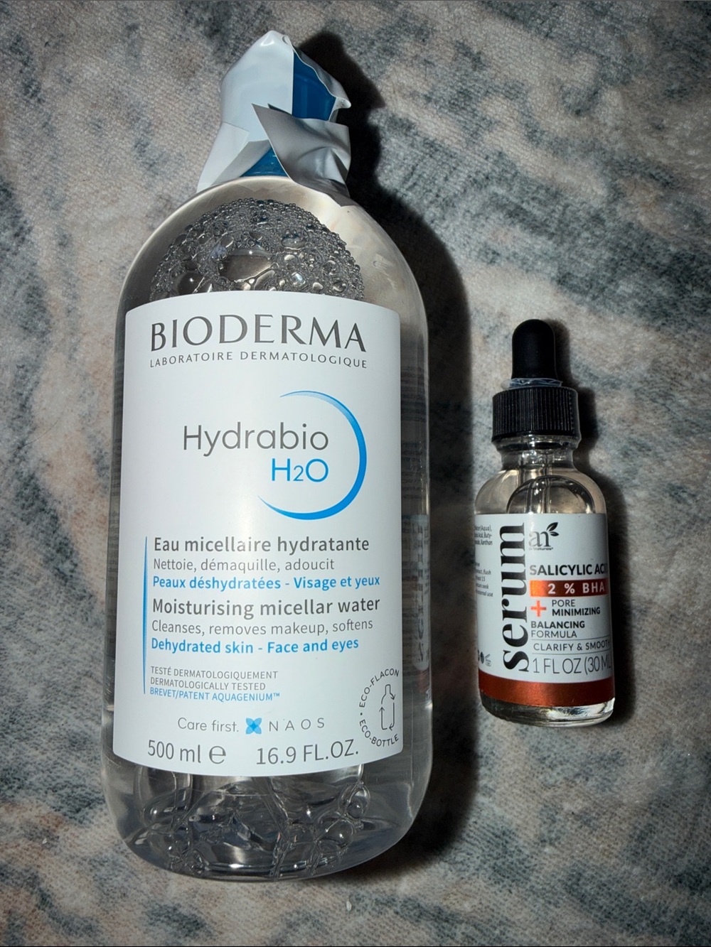 Hydrabio H2O Moisturising Micellar Water & ArtNaturals 2% Salicylic Acid Serum